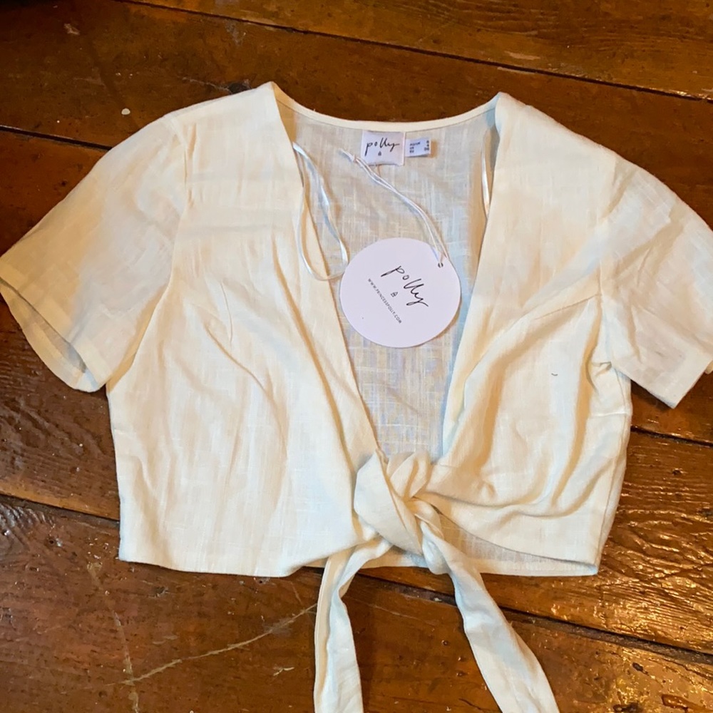 Wrap front crop top